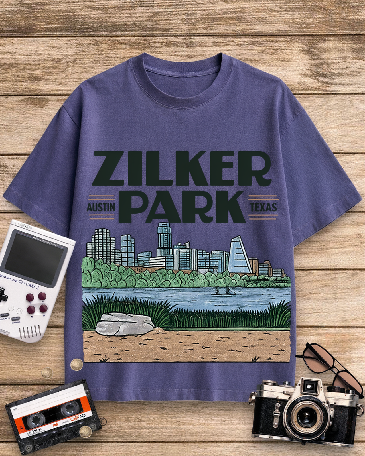 Zilker Park 1970s Cotton T-Shirt image 6