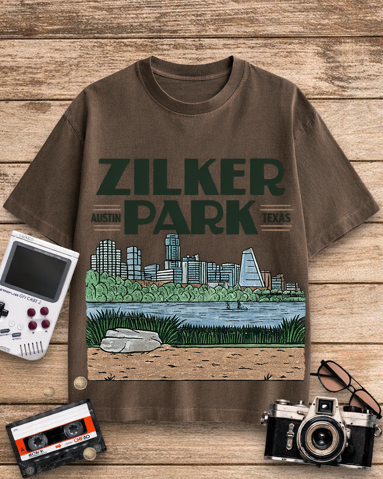 Zilker Park 1970s Cotton T-Shirt image 7