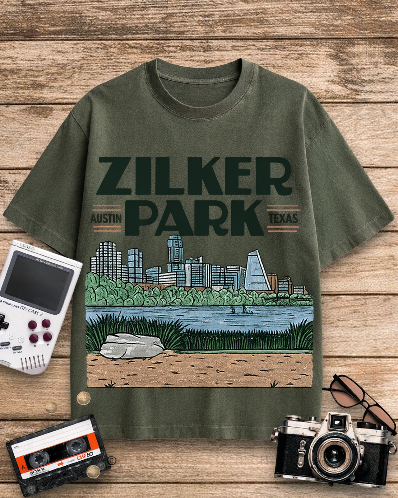 Zilker Park 1970s Cotton T-Shirt image 9