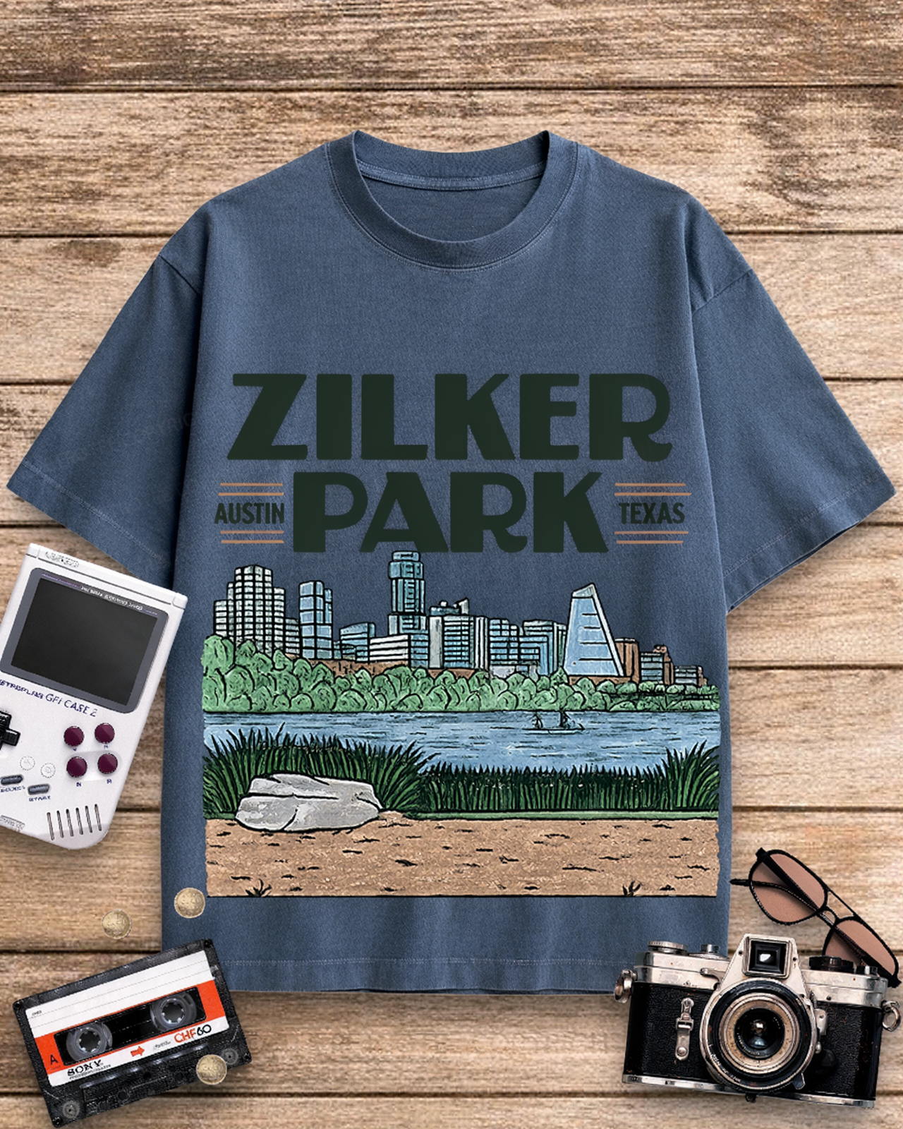 Zilker Park 1970s Cotton T-Shirt image 10