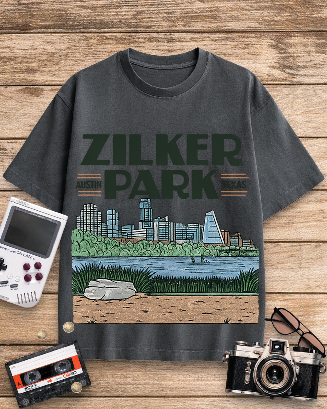 Zilker Park 1970s Cotton T-Shirt image 11