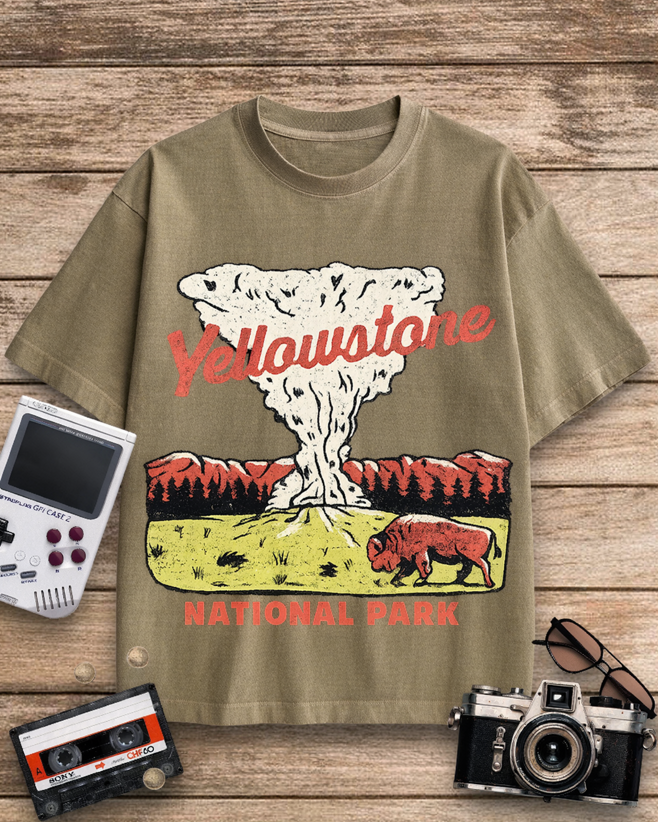 Yellowstone National Park 1940s Cotton T-Shirt image 2