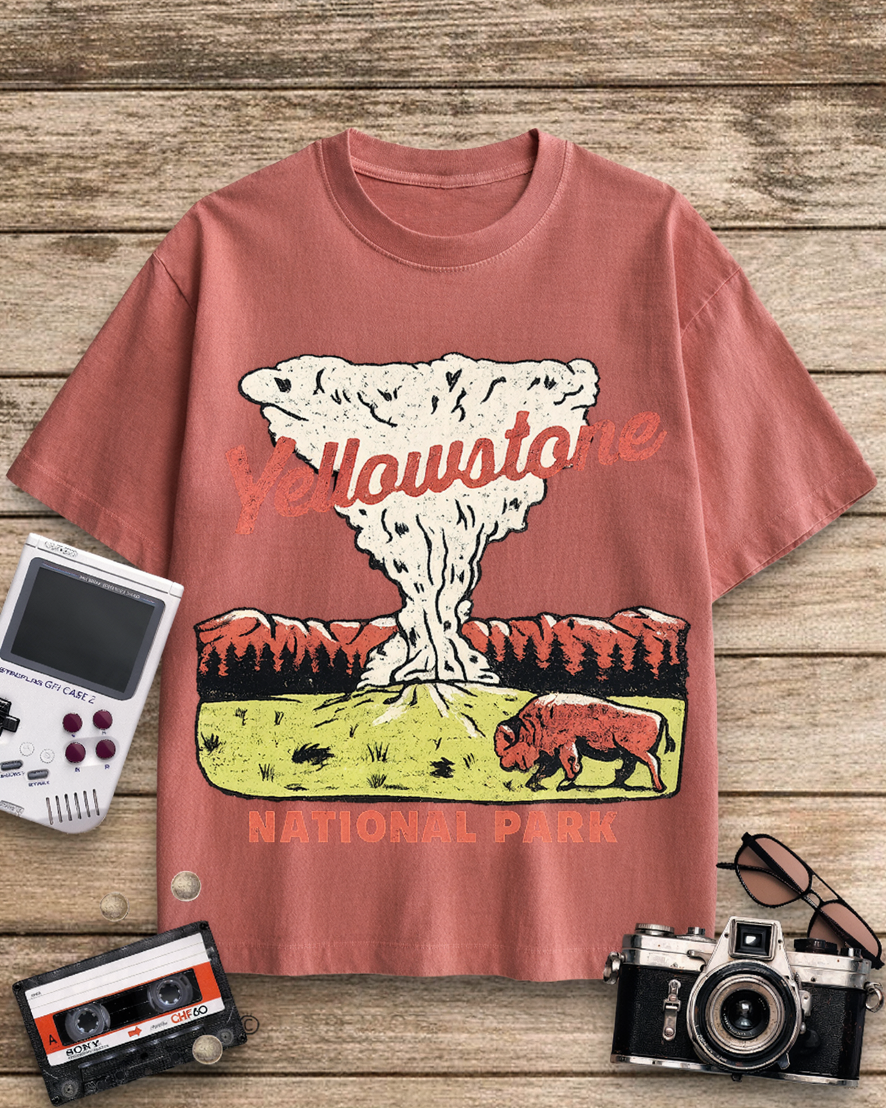 Yellowstone National Park 1940s Cotton T-Shirt image 3