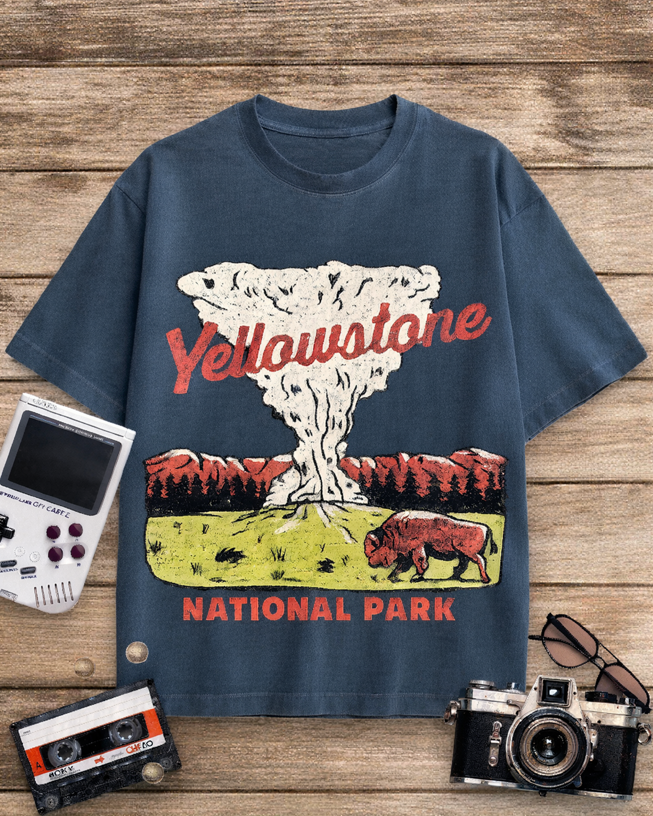 Yellowstone National Park 1940s Cotton T-Shirt image 4