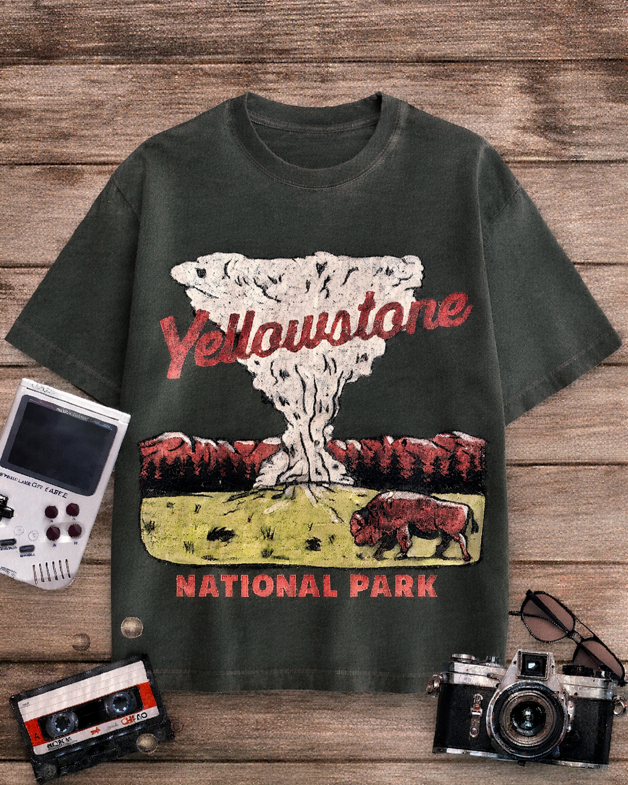 Yellowstone National Park 1940s Cotton T-Shirt image 8