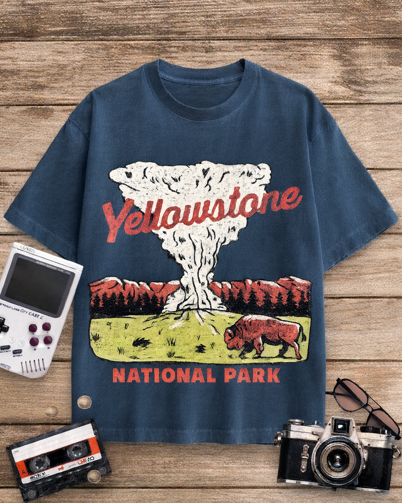 Yellowstone National Park 1940s Cotton T-Shirt image 13