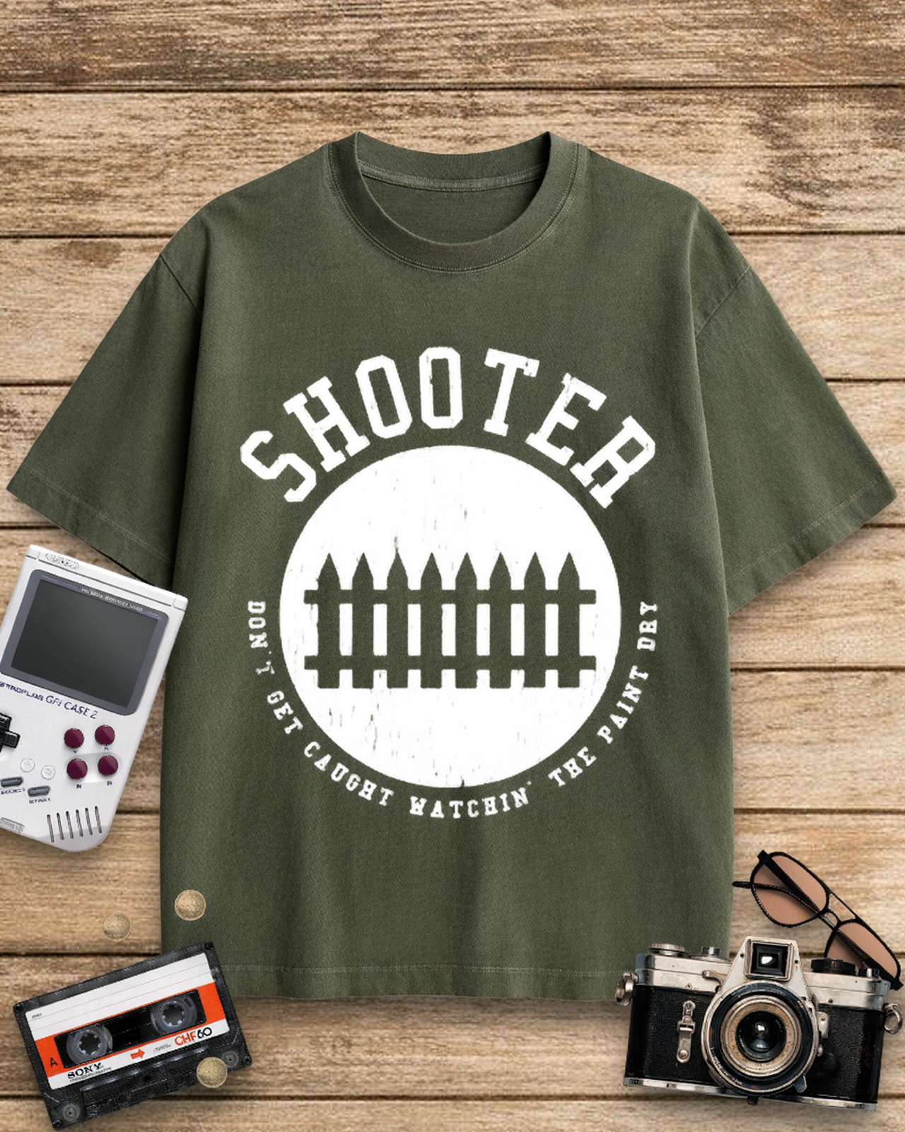 Shooter Don't Get Caught Hatchin 1960s Cotton T-Shirt image 1