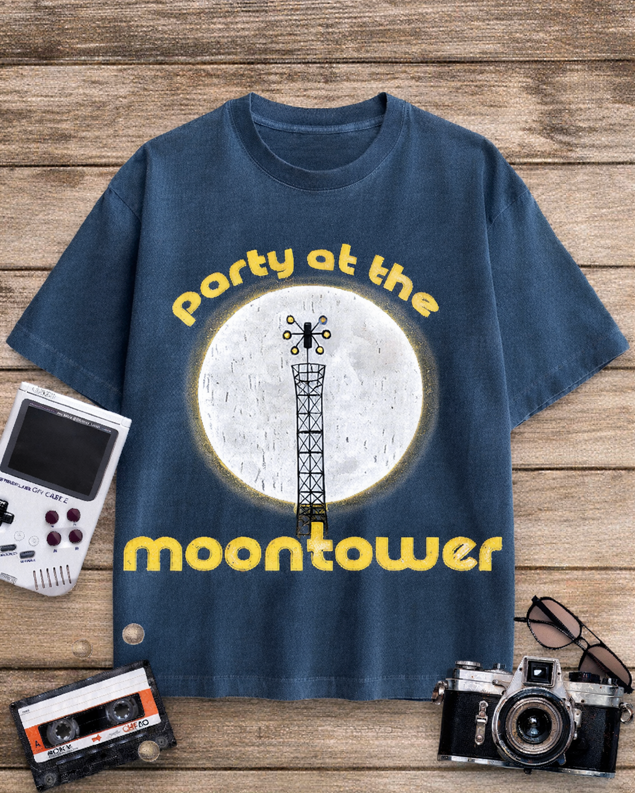 Party at the Moontower 1970s Cotton T-Shirt image 10