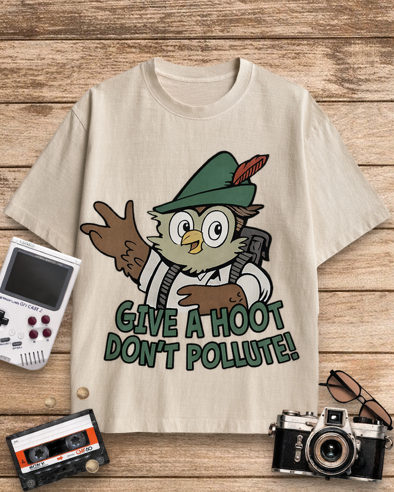 Woodsy Owl Give a Hoot Don't Pollute 1970s Cotton T-Shirt image 5