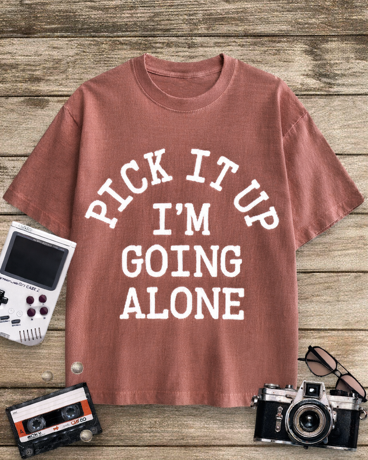 Pick It Up Euchre 1970s Cotton T-Shirt image 1