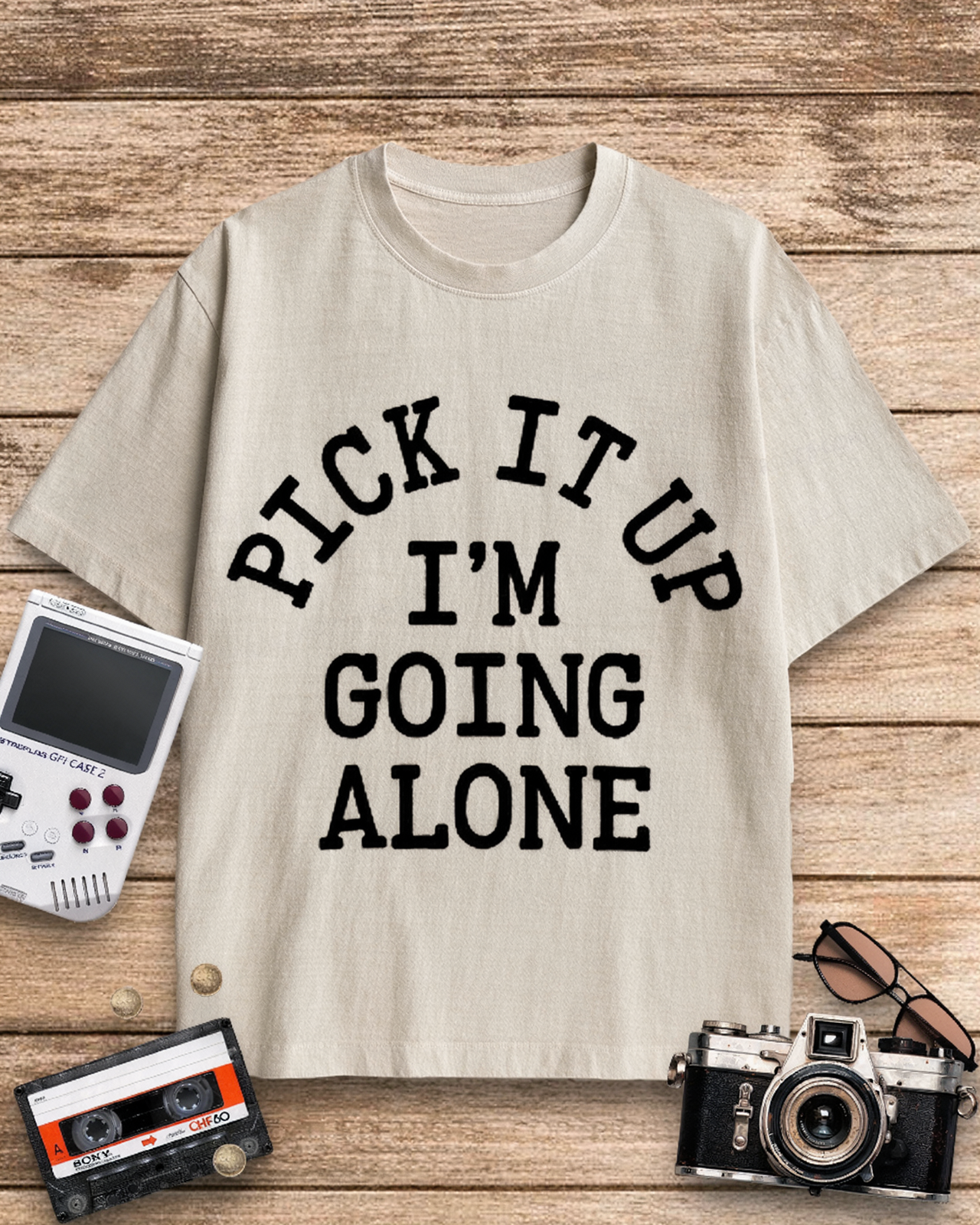 Pick It Up Euchre 1970s Cotton T-Shirt image 4