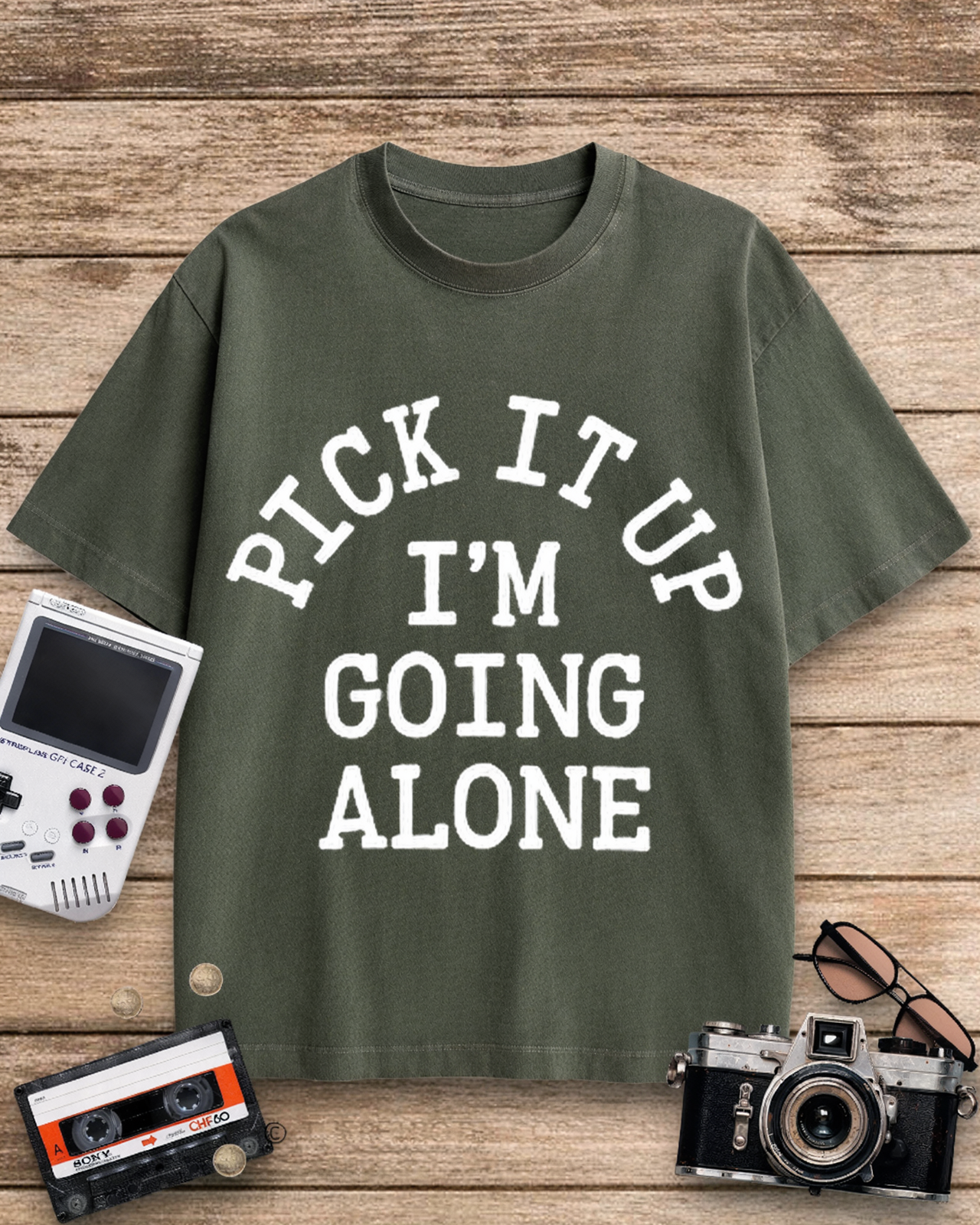 Pick It Up Euchre 1970s Cotton T-Shirt image 6