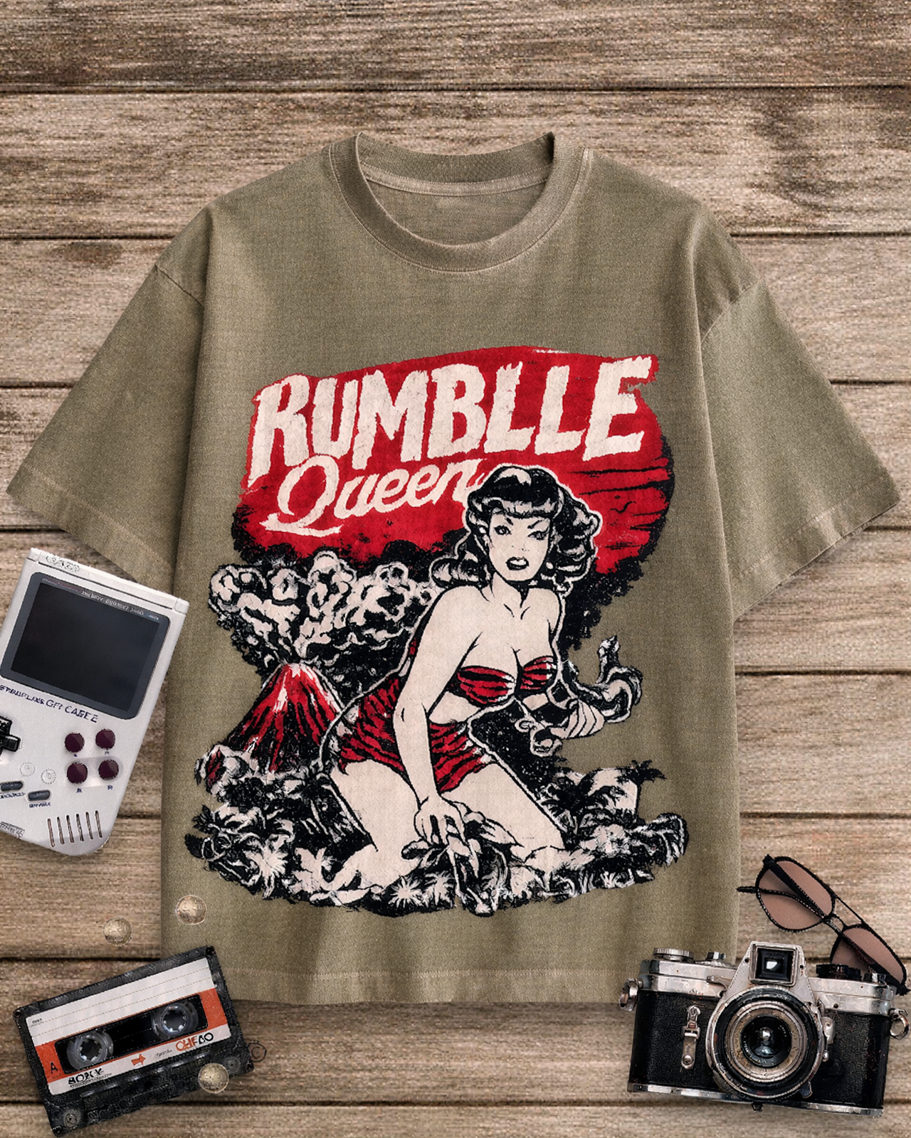 Rumble Queen 1950s Cotton T-Shirt image 3