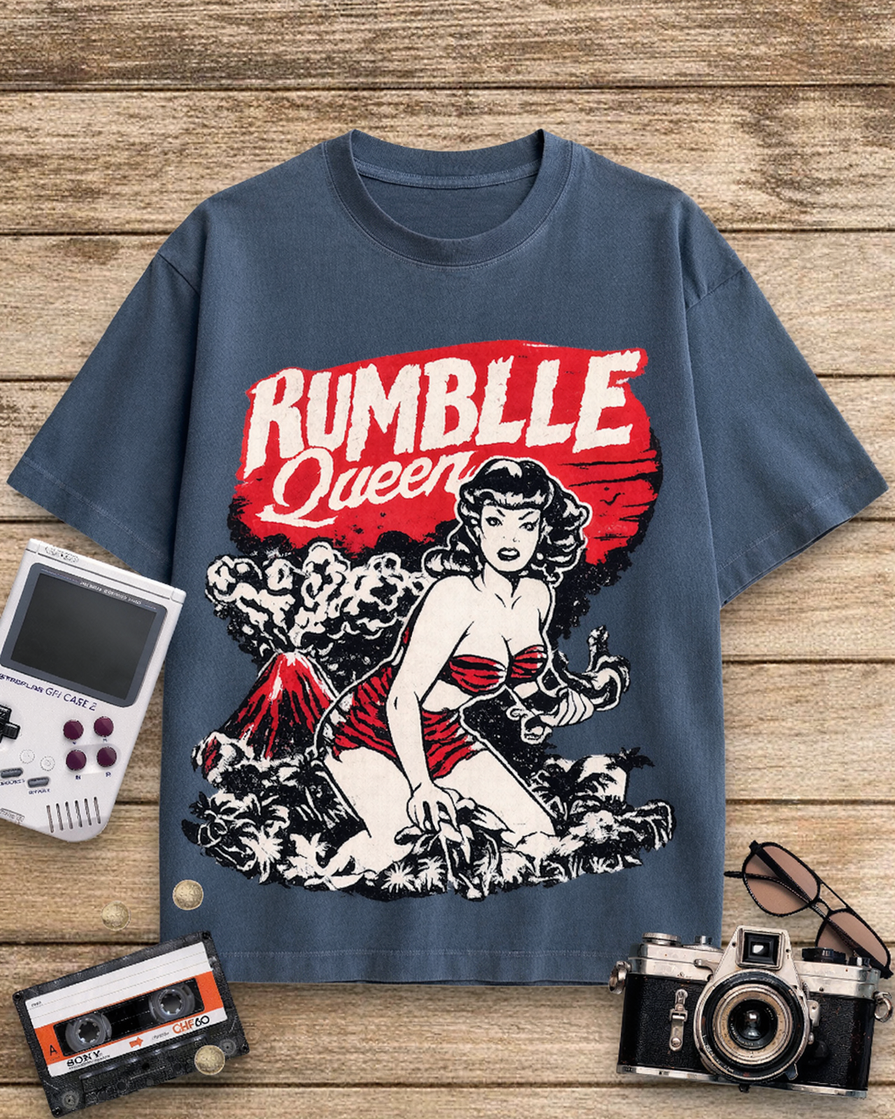 Rumble Queen 1950s Cotton T-Shirt image 5