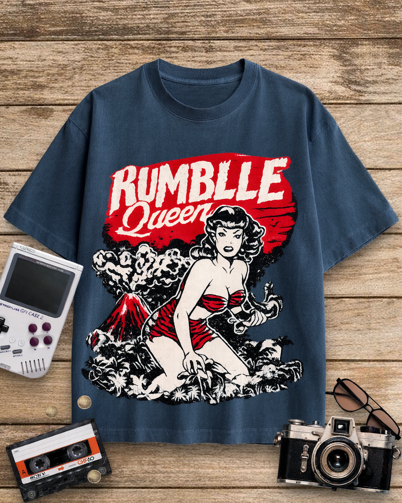 Rumble Queen 1950s Cotton T-Shirt image 6