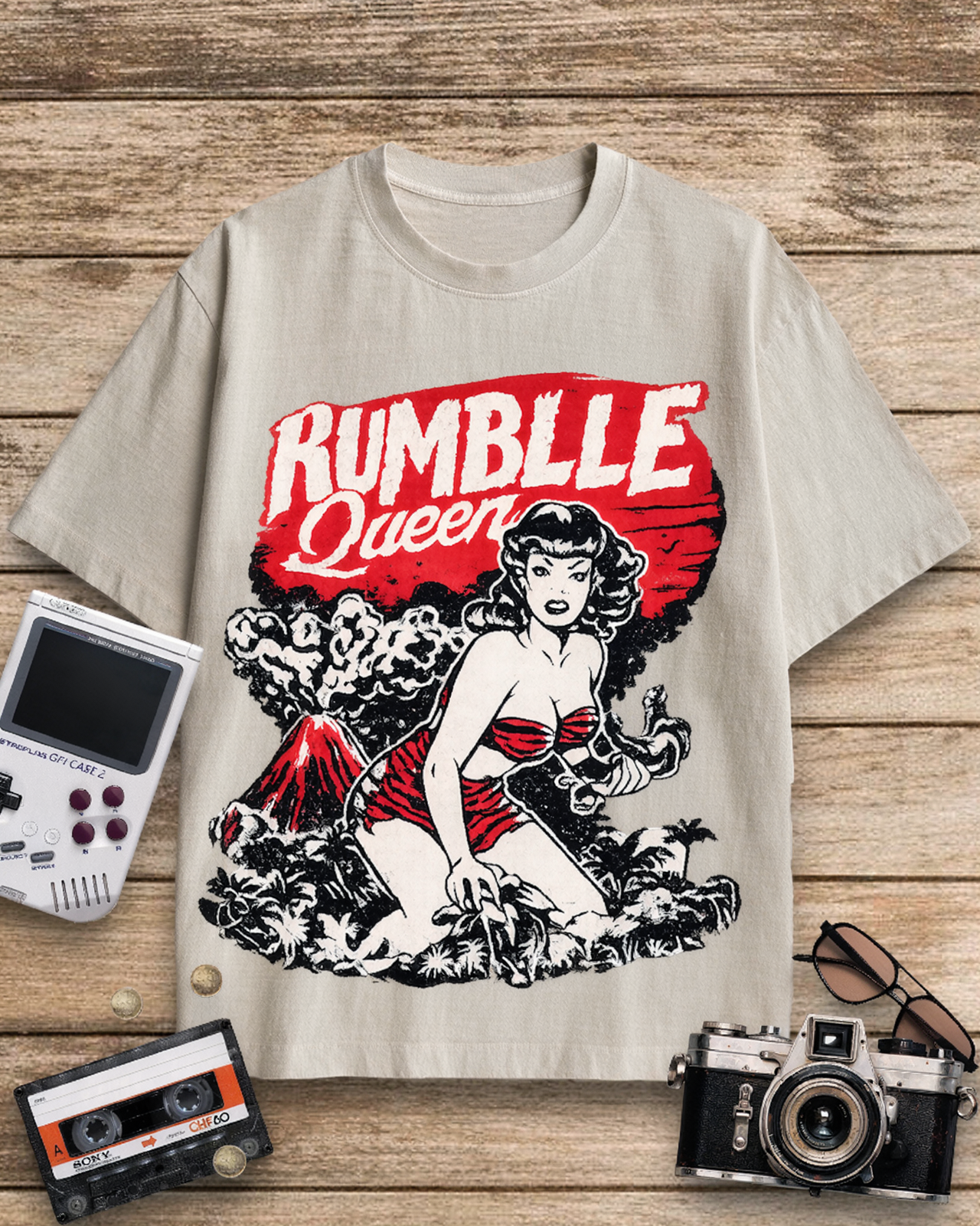 Rumble Queen 1950s Cotton T-Shirt image 7
