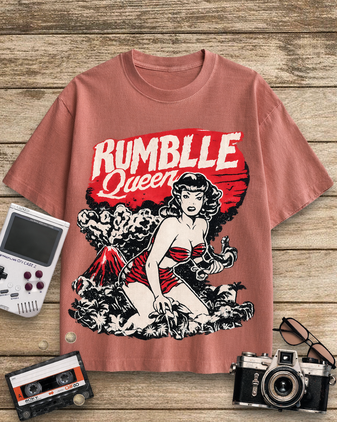 Rumble Queen 1950s Cotton T-Shirt image 8