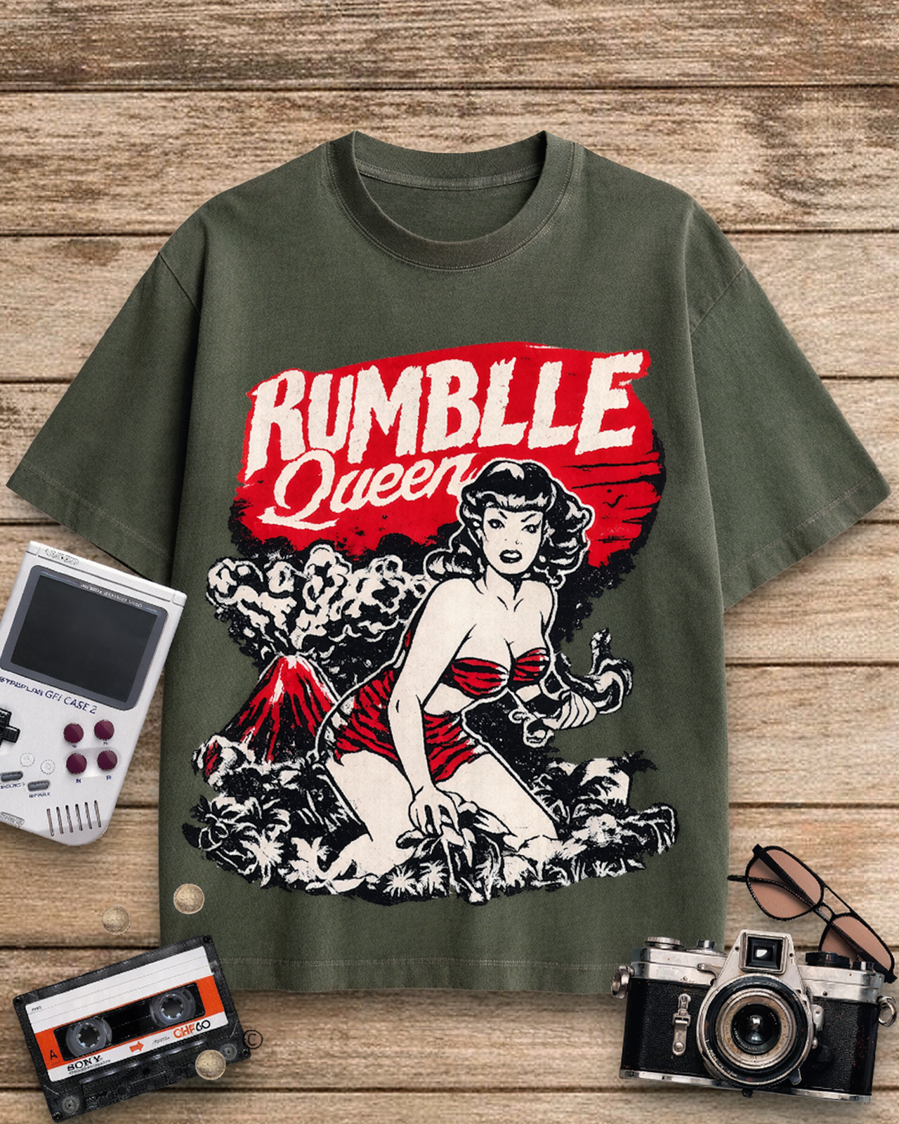 Rumble Queen 1950s Cotton T-Shirt image 9