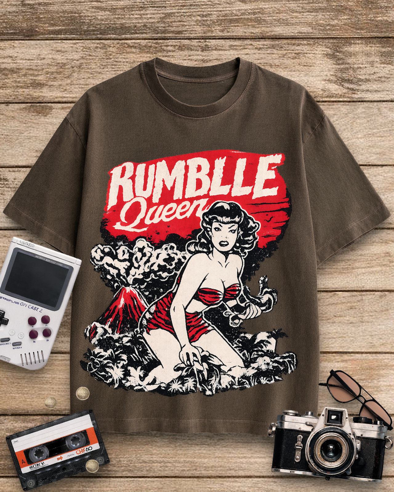 Rumble Queen 1950s Cotton T-Shirt image 10