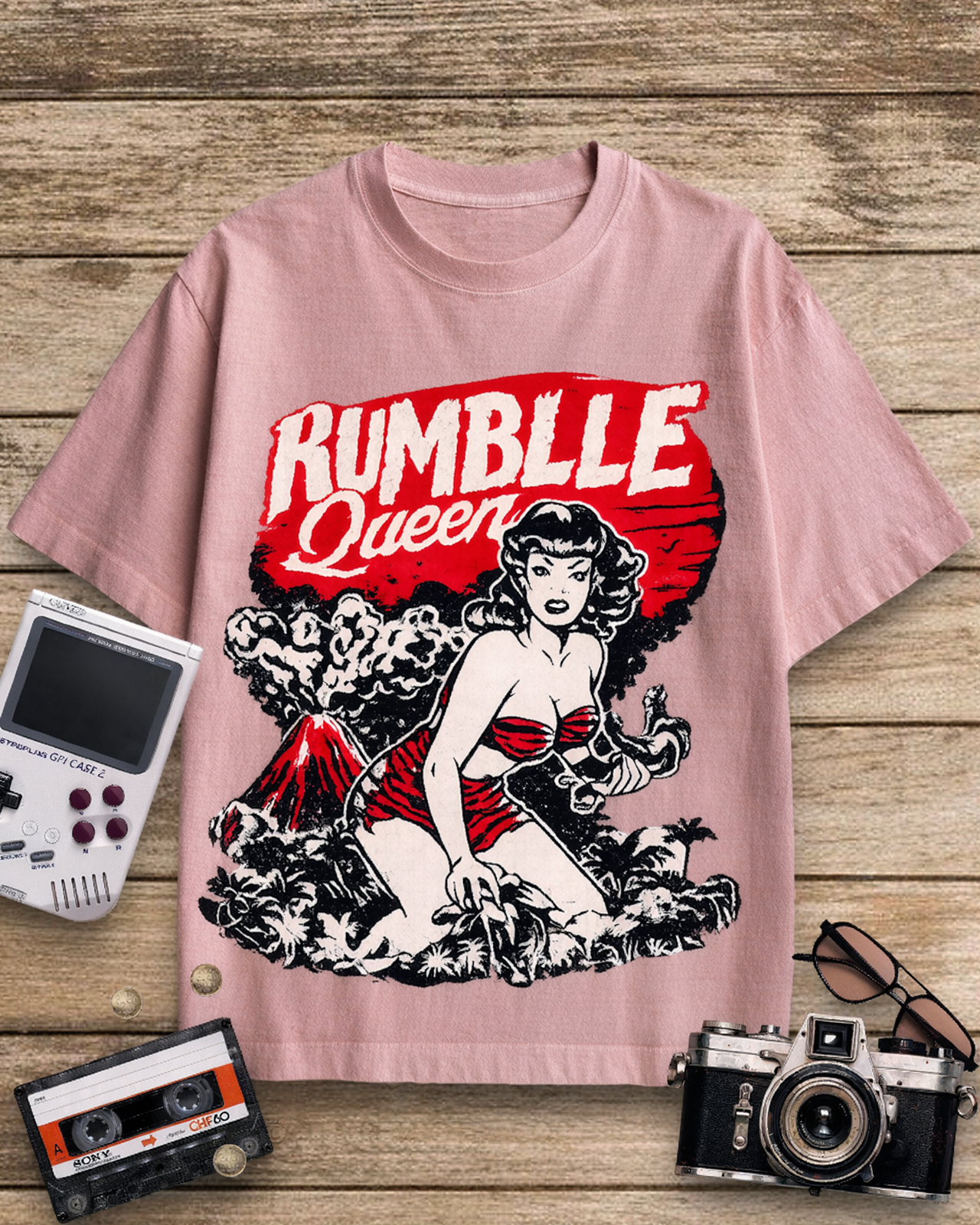 Rumble Queen 1950s Cotton T-Shirt image 11
