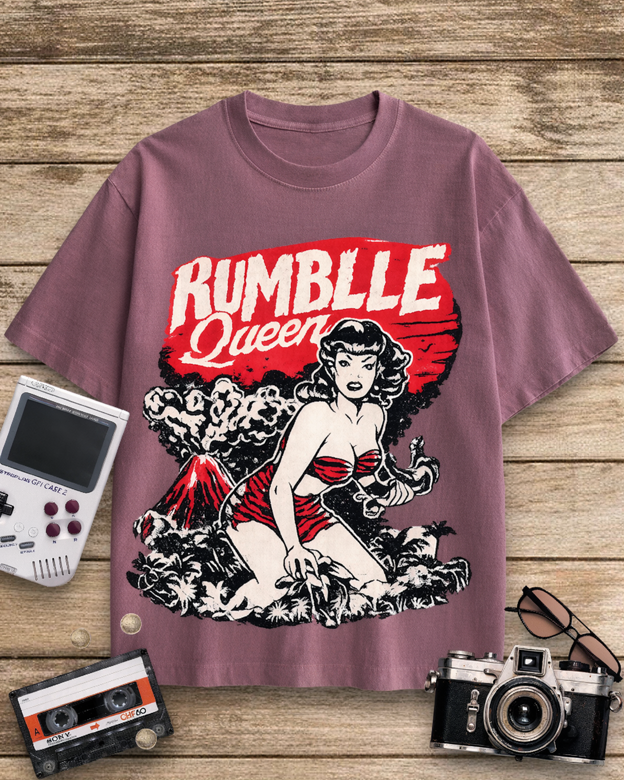 Rumble Queen 1950s Cotton T-Shirt image 12