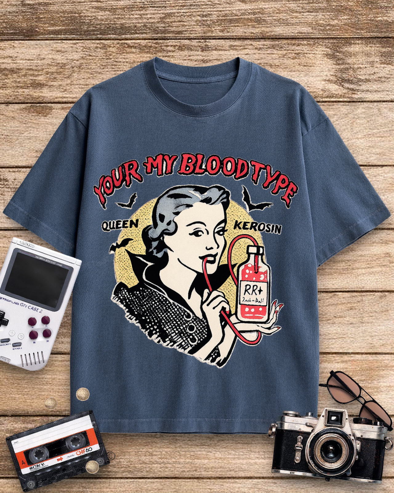 You're My Blood Type 1950s Cotton T-Shirt image 6