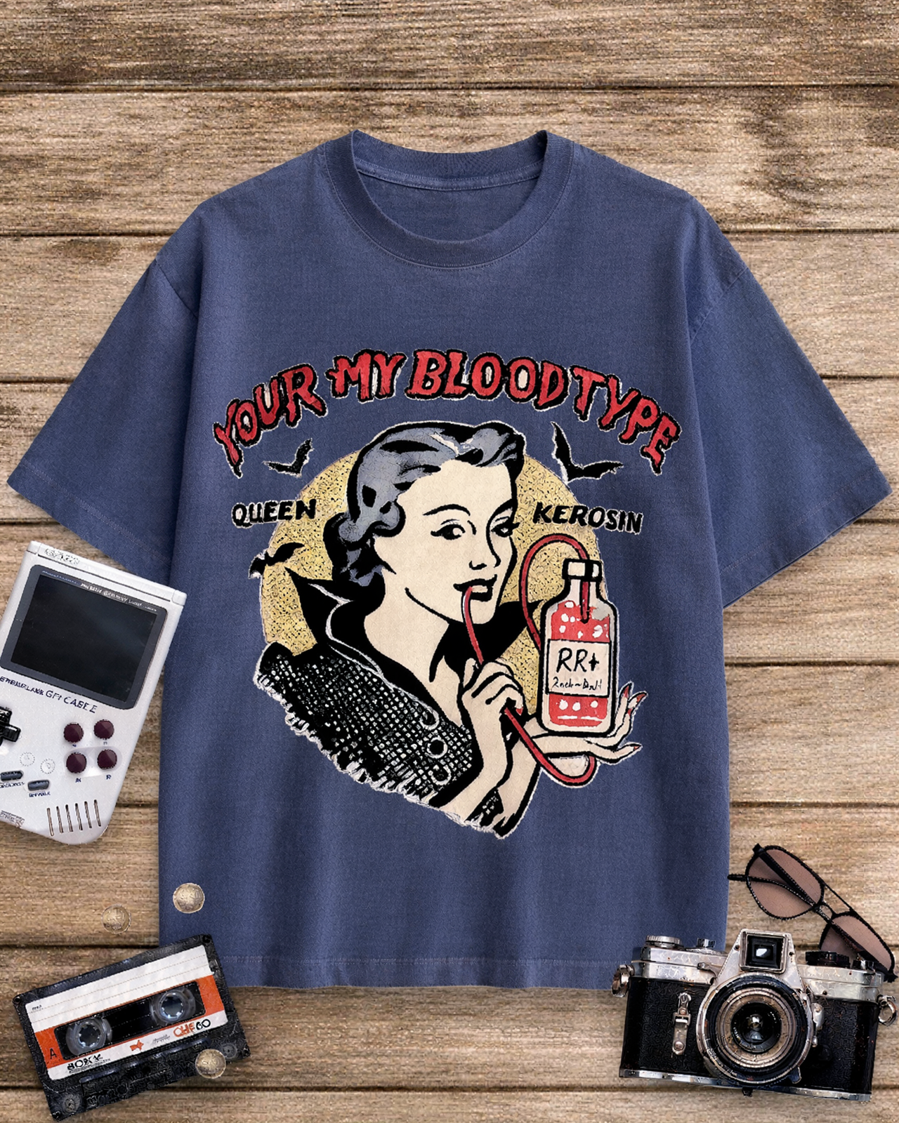 You're My Blood Type 1950s Cotton T-Shirt image 11