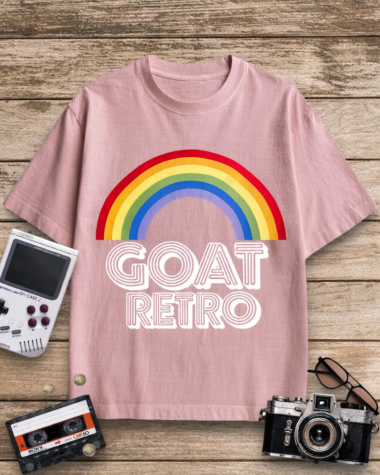 GOAT Retro 1970s Cotton T-Shirt image 2