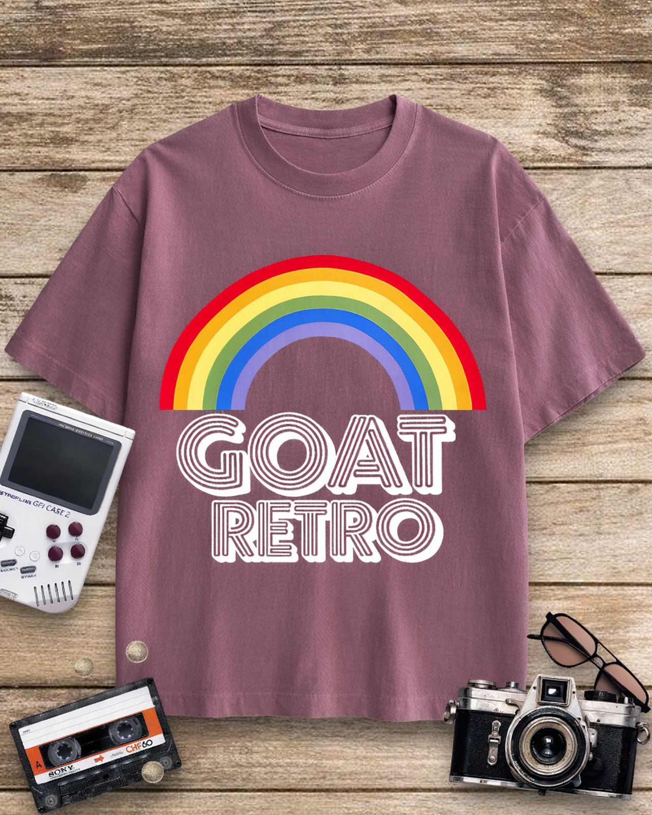 GOAT Retro 1970s Cotton T-Shirt image 3