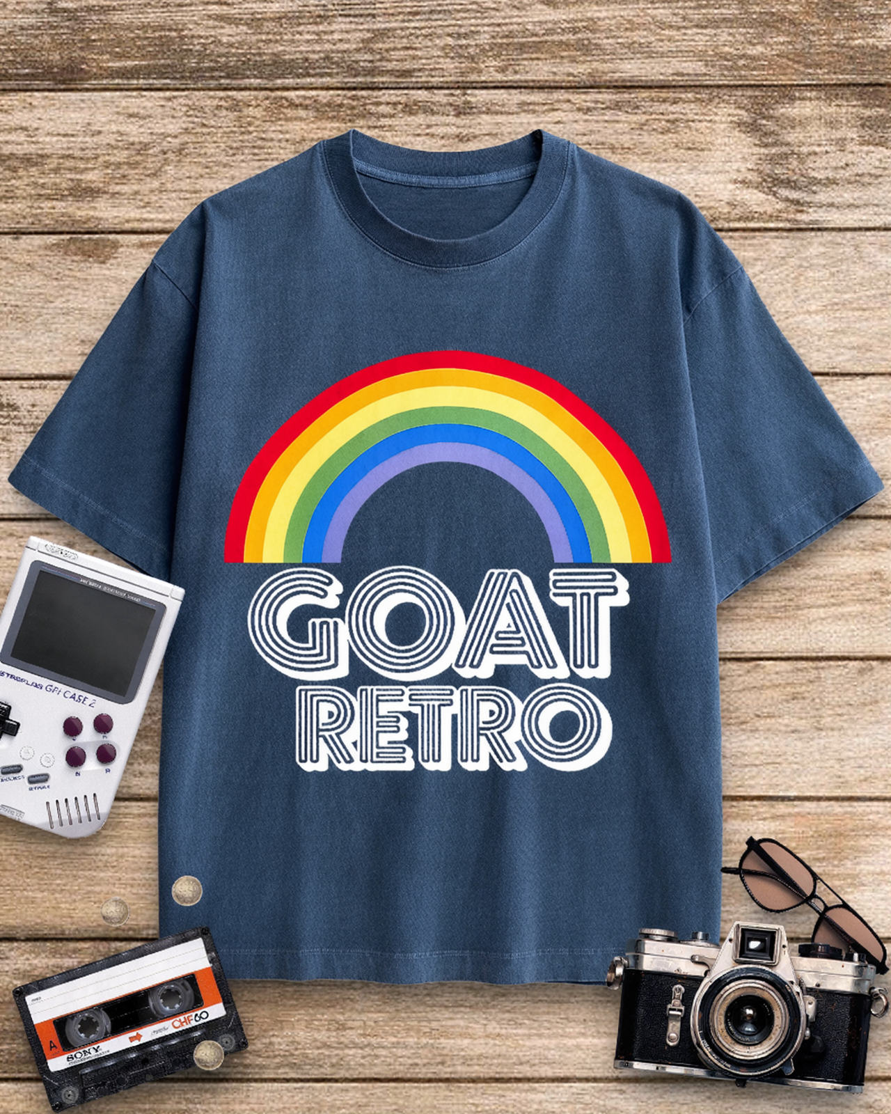 GOAT Retro 1970s Cotton T-Shirt image 6