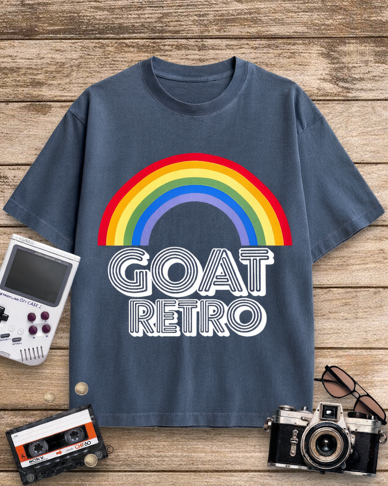 GOAT Retro 1970s Cotton T-Shirt image 8