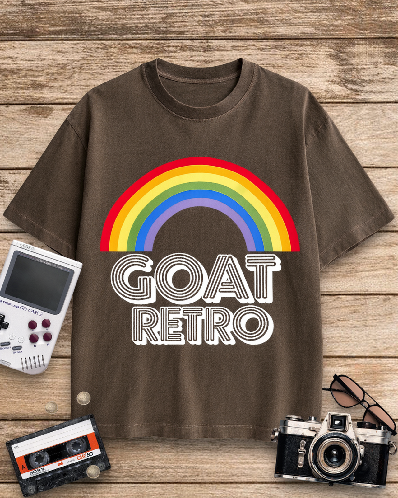 GOAT Retro 1970s Cotton T-Shirt image 9