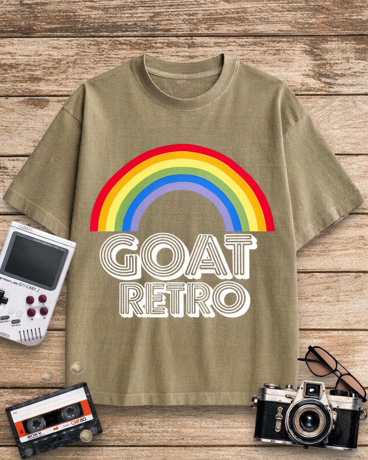 GOAT Retro 1970s Cotton T-Shirt image 11
