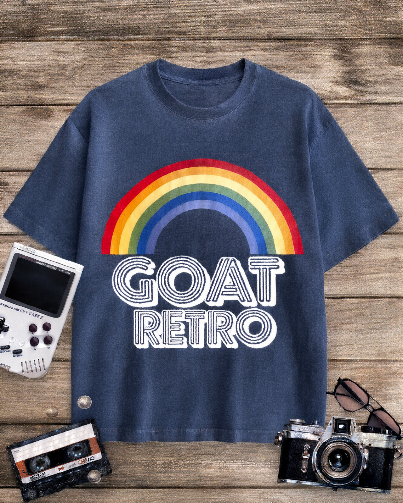 GOAT Retro 1970s Cotton T-Shirt image 12