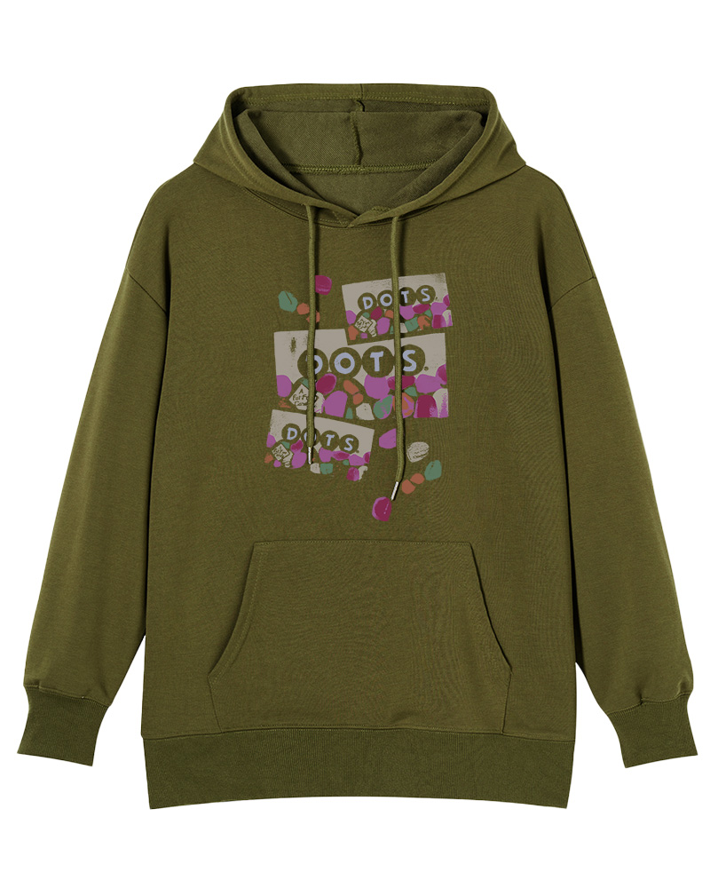 Colorful Dots Candy 1970s Nostalgic Cotton Hoodie image 6