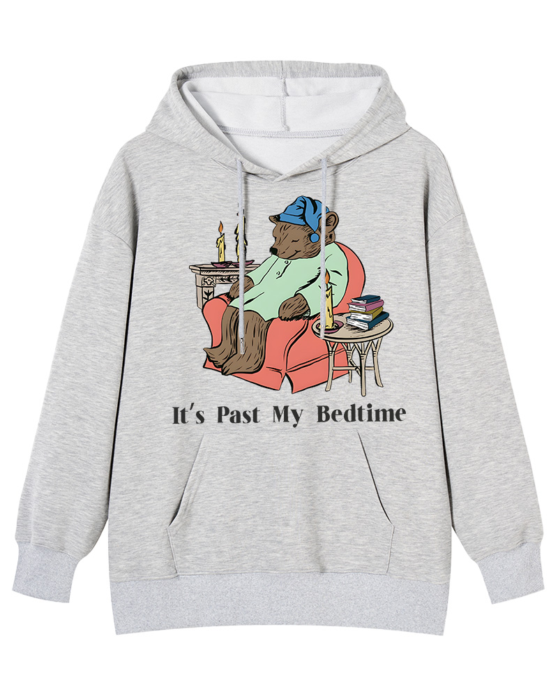 It's Past My Bedtime Cotton Hoodie image 6