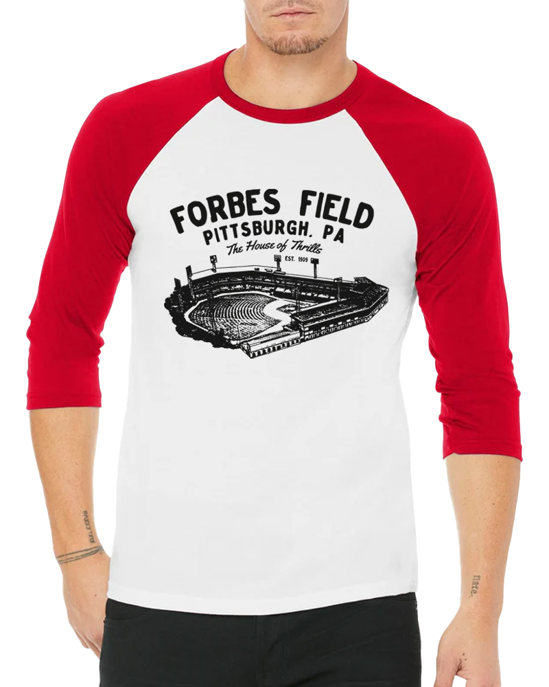 Forbes Field was the home of the Pittsburgh Pirates Long Sleeve Raglan T-Shirt image 6