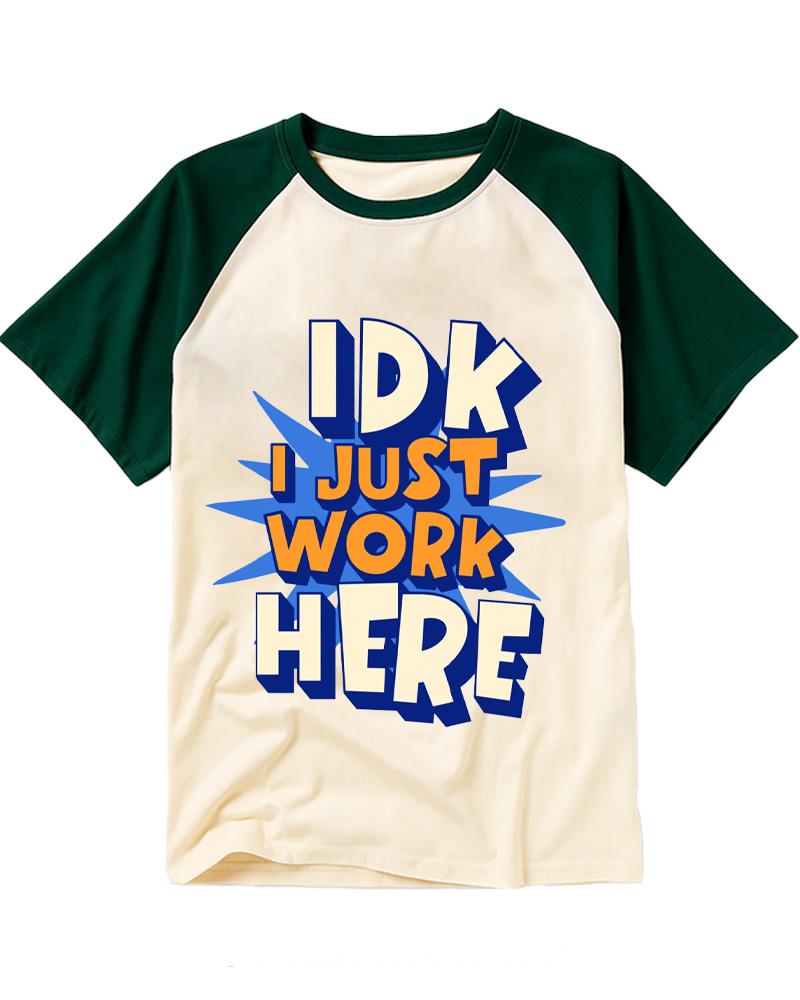 Just Work Here 2000s Raglan Baseball T-Shirt image 6