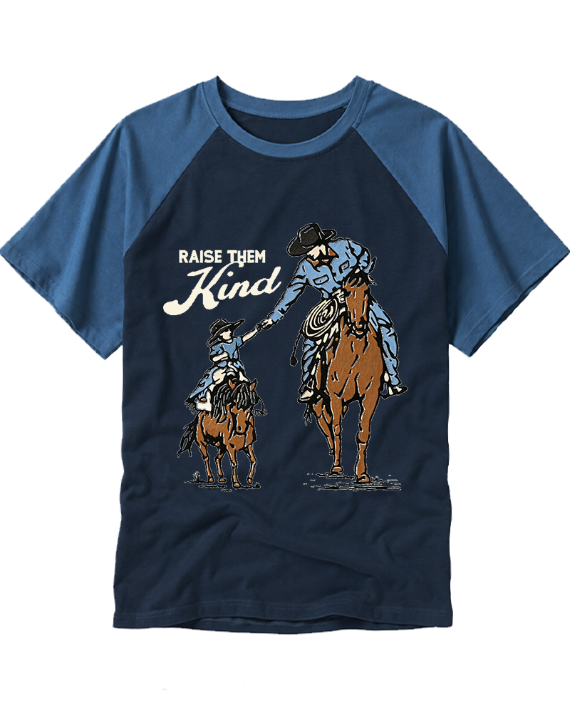 Raise Them Kind Western 1950s Raglan Baseball T-Shirt image 6