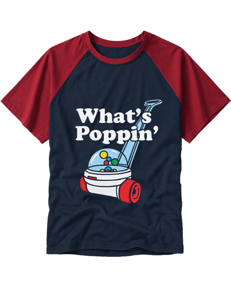 What's Poppin' 1990s Raglan Baseball T-Shirt image 6