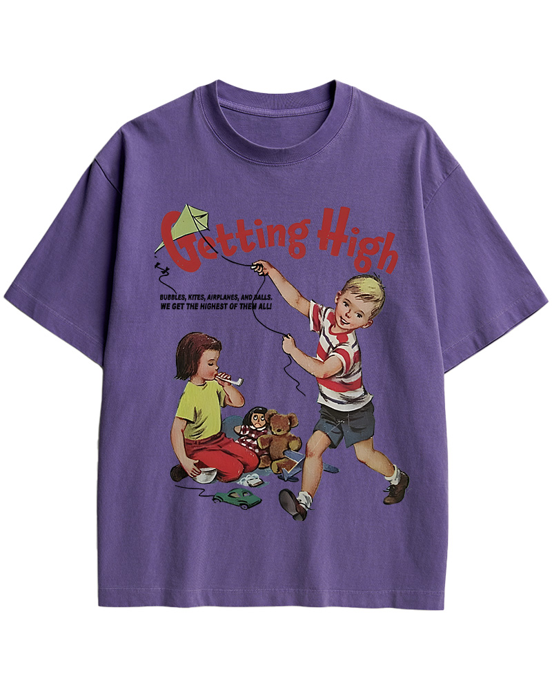Getting High 1950s Cotton T-Shirt image 6