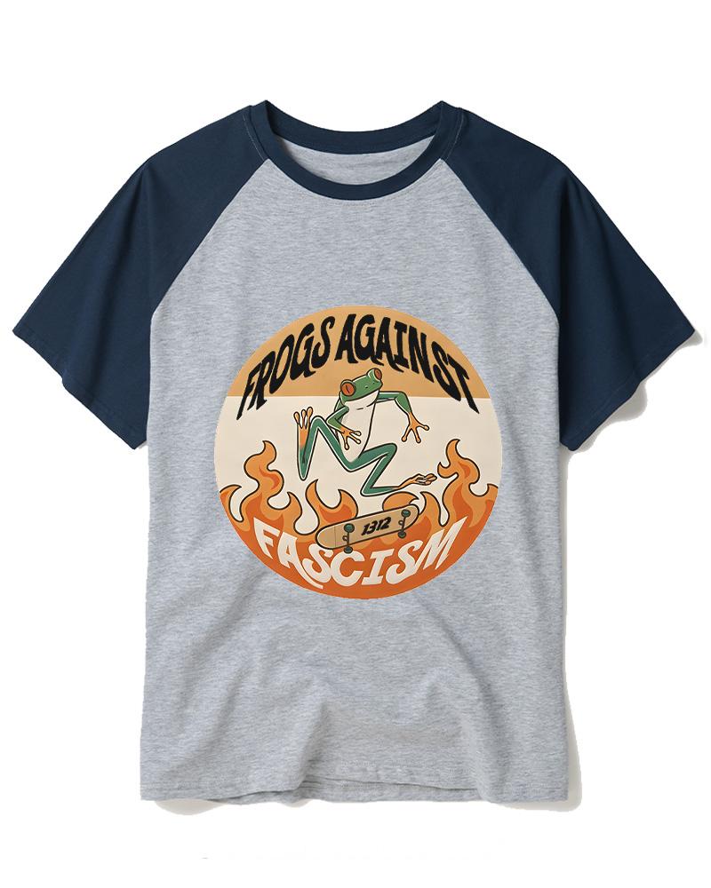 Frogs Against Fascism Classic 1980s Raglan Baseball T-Shirt image 6