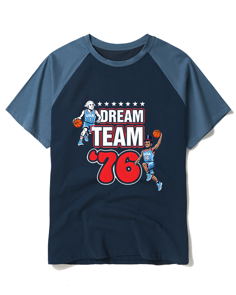Dream Team '76 1970s Raglan Baseball T-Shirt image 6