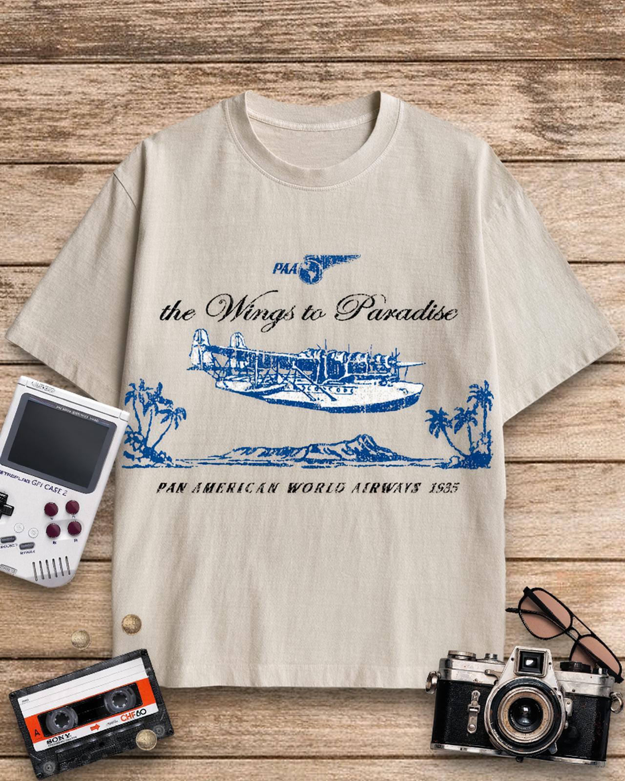 Pan Am Clipper 1930s Cotton T-Shirt image 1