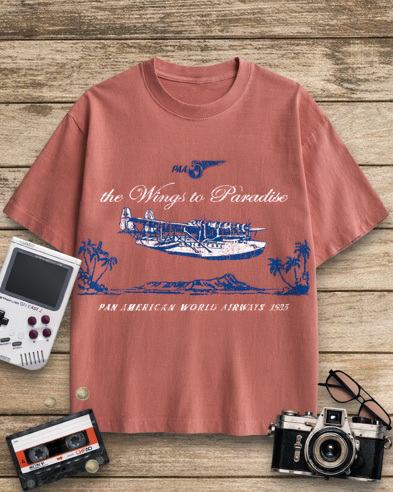 Pan Am Clipper 1930s Cotton T-Shirt image 4
