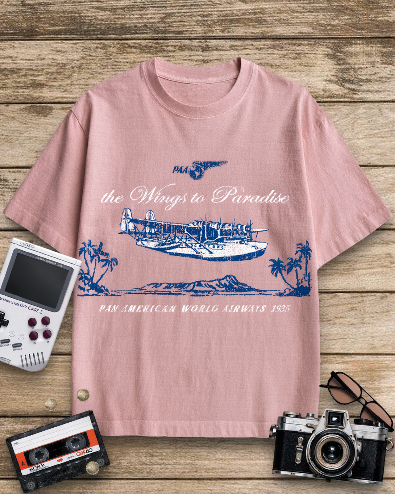Pan Am Clipper 1930s Cotton T-Shirt image 5