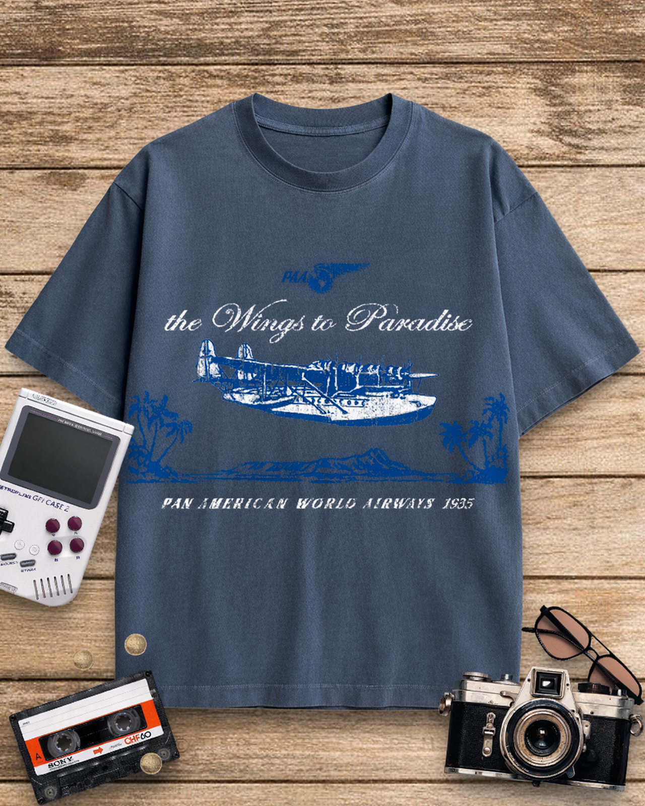 Pan Am Clipper 1930s Cotton T-Shirt image 10