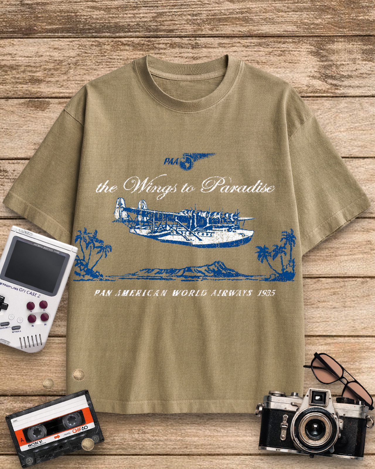 Pan Am Clipper 1930s Cotton T-Shirt image 13