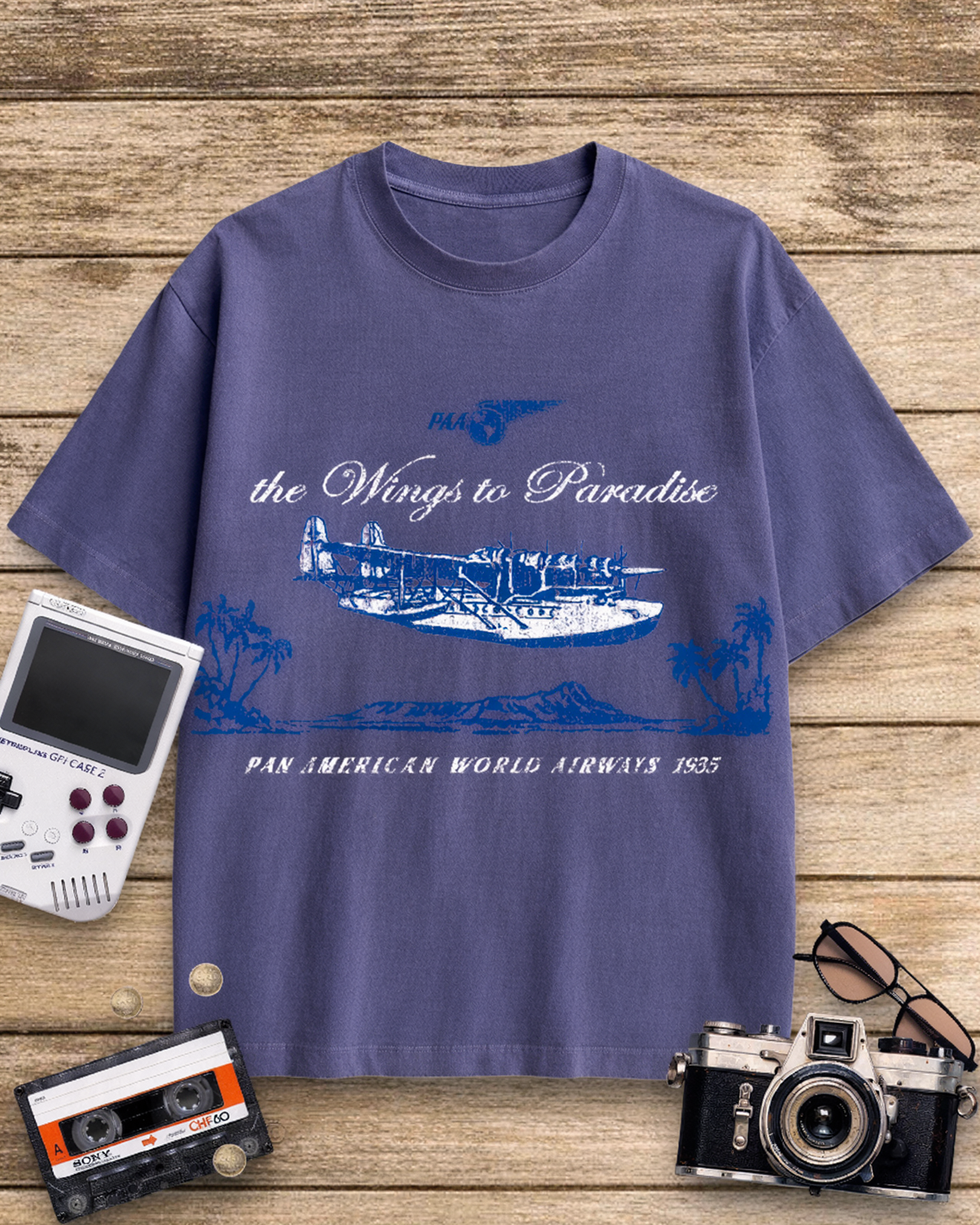 Pan Am Clipper 1930s Cotton T-Shirt image 14