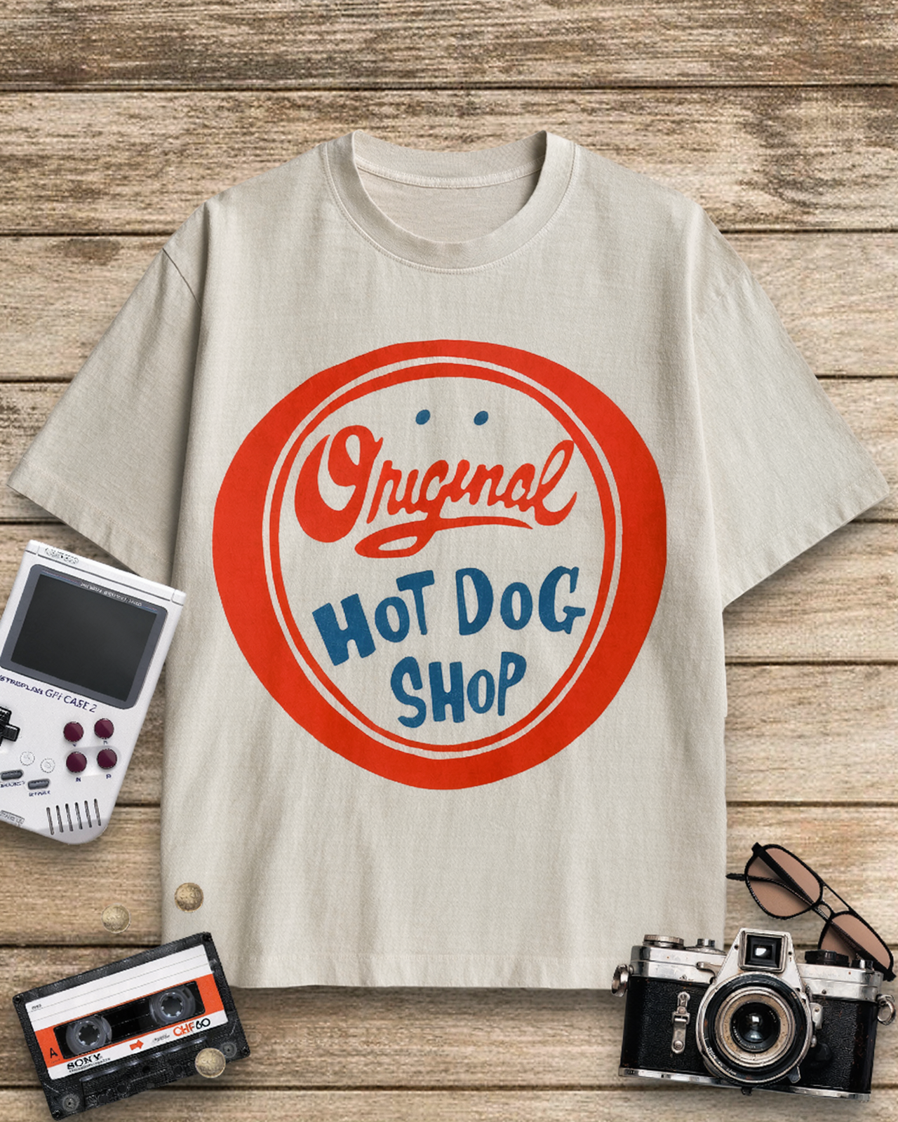 Original Hot Dog Shop 1950s Cotton T-Shirt image 1